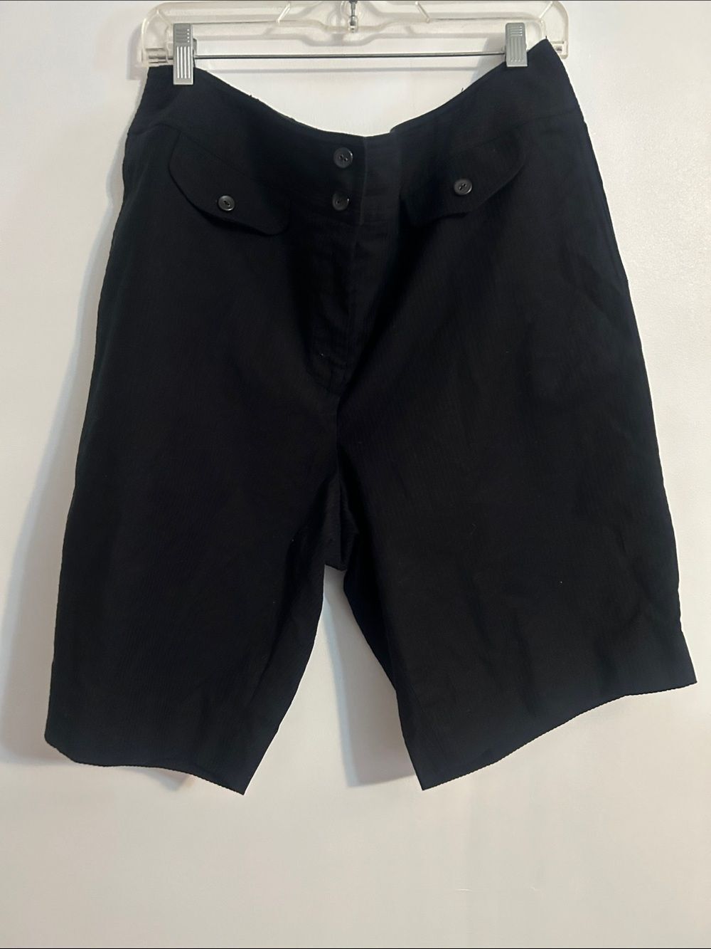 Style & Co Woman Stretch Black High-Waist Bermuda Shorts